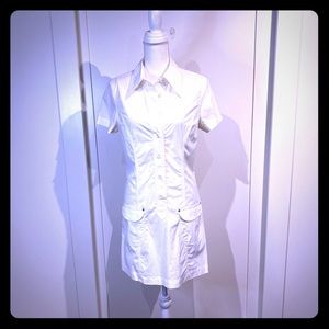Hamnett white mini shirt dress